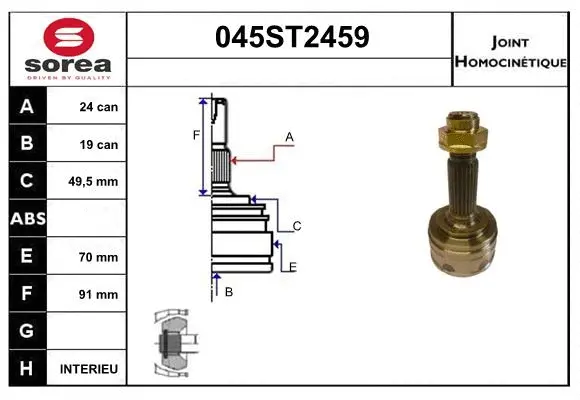 Joint Kit, drive shaft (045ST2459)