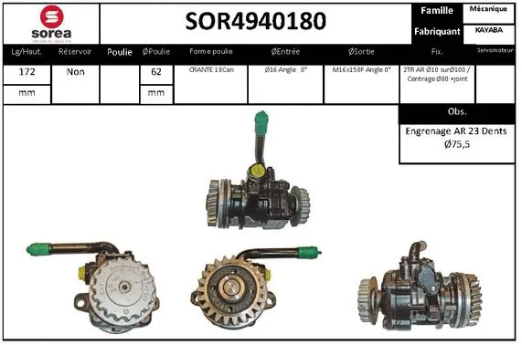 Hydraulic Pump, steering (SOR4940180)