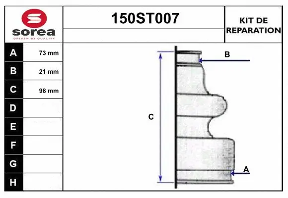 Bellow Kit, drive shaft (150ST007)