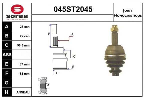 Joint Kit, drive shaft (045ST2045)