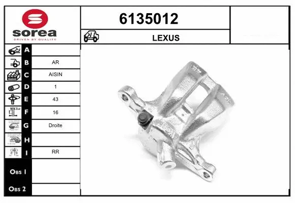 Brake Caliper (6135012)