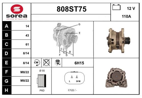 Alternator (808ST75)