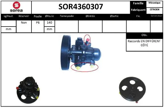 Hydraulic Pump, steering (SOR4360307)