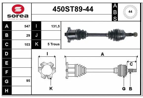 Drive Shaft (450ST89-44)