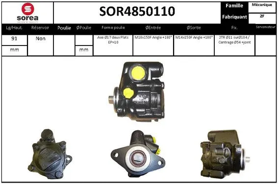 Hydraulic Pump, steering (SOR4850110)