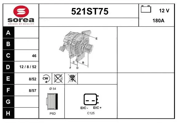 Alternator (521ST75)