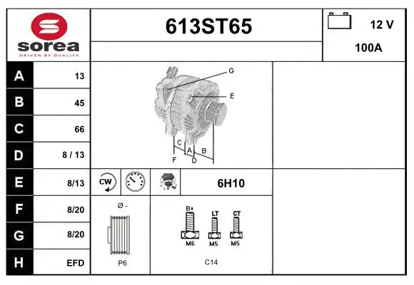 Alternator (613ST65)