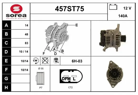 Alternator (457ST75)
