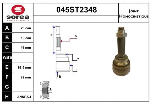 Joint Kit, drive shaft (045ST2348)