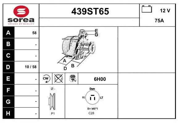 Alternator (439ST65)