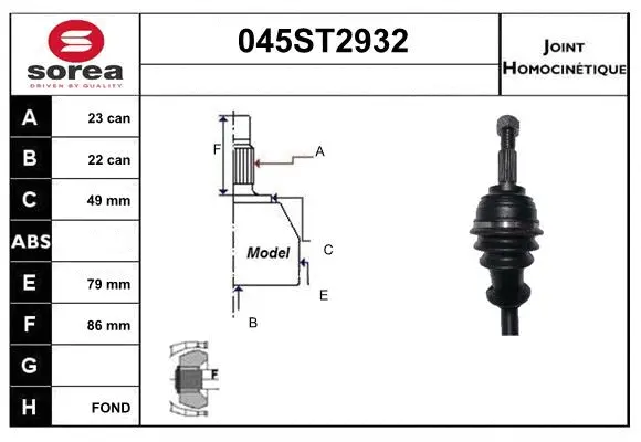 Joint Kit, drive shaft (045ST2932)
