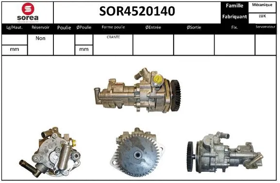 Hydraulic Pump, steering (SOR4520140)