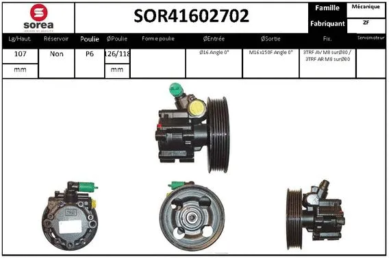 Hydraulic Pump, steering (SOR41602702)