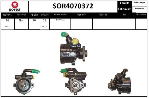 Hydraulic Pump, steering (SOR4070372)