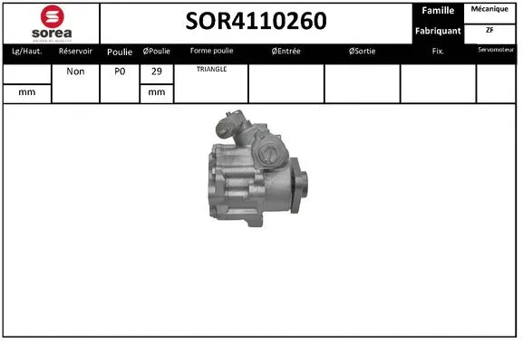 Hydraulic Pump, steering (SOR4110260)