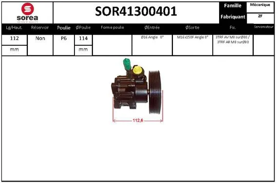 Hydraulic Pump, steering (SOR41300401)