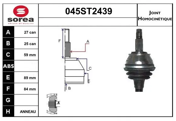 Joint Kit, drive shaft (045ST2439)