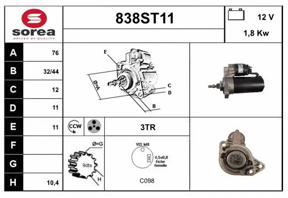 Starter (838ST11)