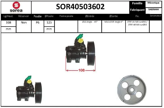 Hydraulic Pump, steering (SOR40503602)