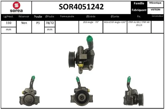 Hydraulic Pump, steering (SOR4051242)