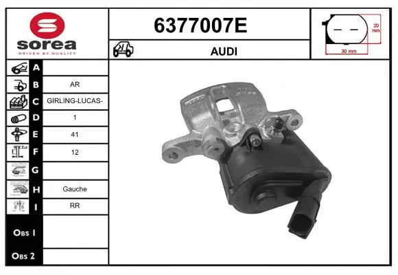 Brake Caliper (6377007E)