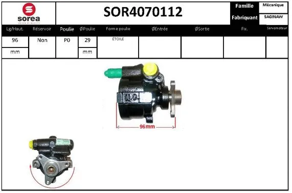 Hydraulic Pump, steering (SOR4070112)