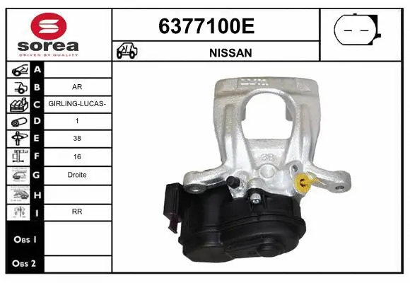 Brake Caliper (6377100E)
