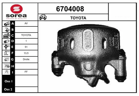 Brake Caliper (6704008)
