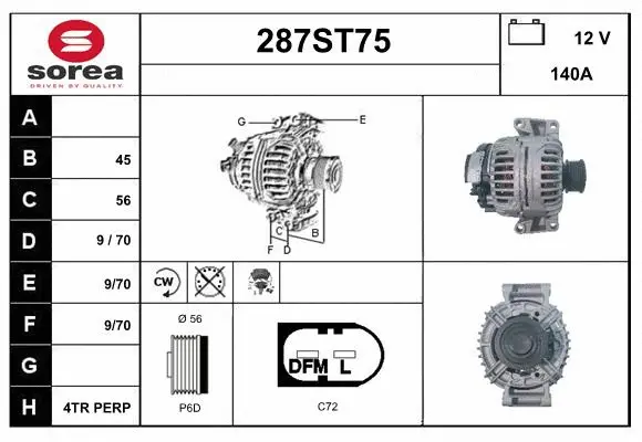 Alternator (287ST75)