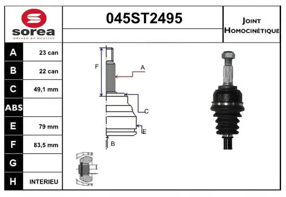 Joint Kit, drive shaft (045ST2495)