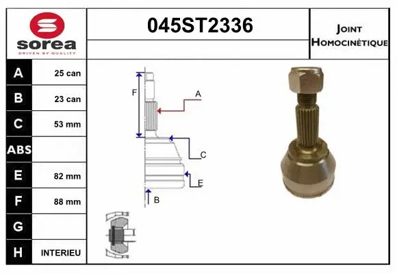 Joint Kit, drive shaft (045ST2336)