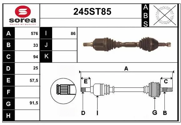 Drive Shaft (245ST85)