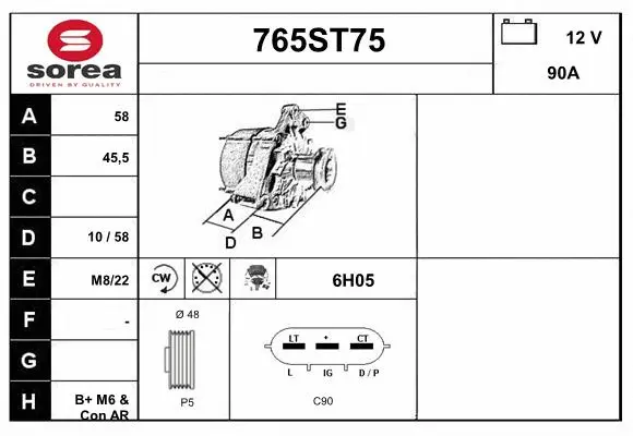 Alternator (765ST75)