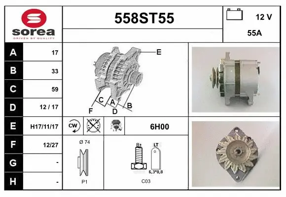 Alternator (558ST55)