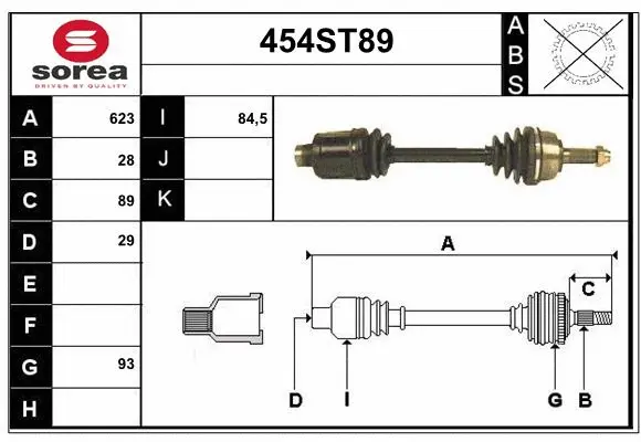 Drive Shaft (454ST89)