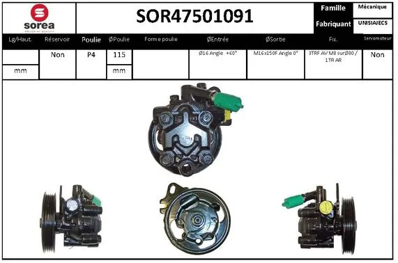 Hydraulic Pump, steering (SOR47501091)