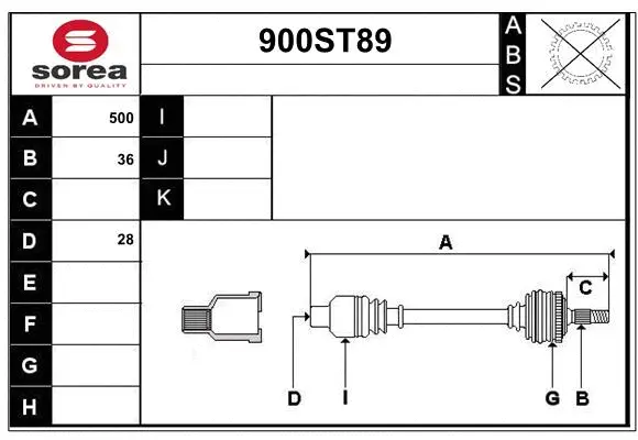 Drive Shaft (900ST89)