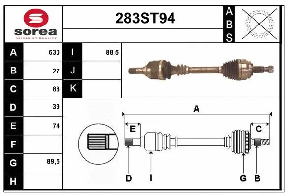 Drive Shaft (283ST94)