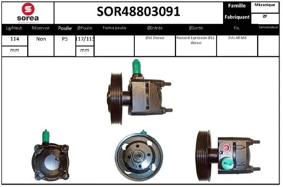 Hydraulic Pump, steering (SOR48803091)