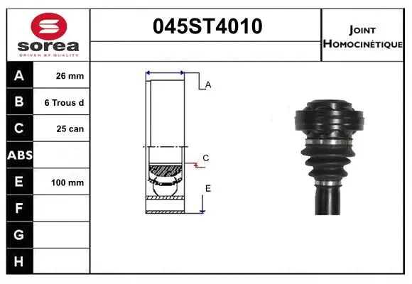 Joint Kit, drive shaft (045ST4010)