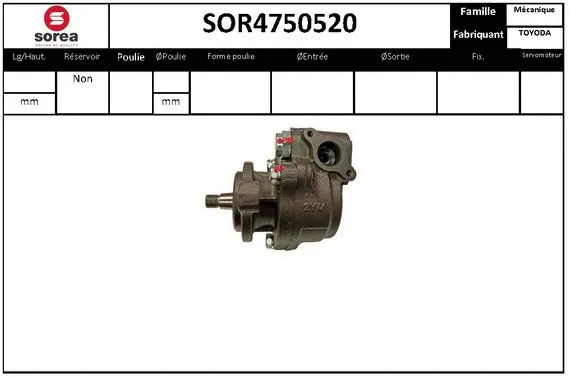 Hydraulic Pump, steering (SOR4750520)
