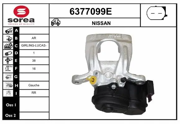 Brake Caliper (6377099E)