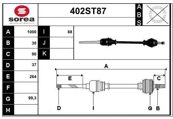 Drive Shaft (402ST87)