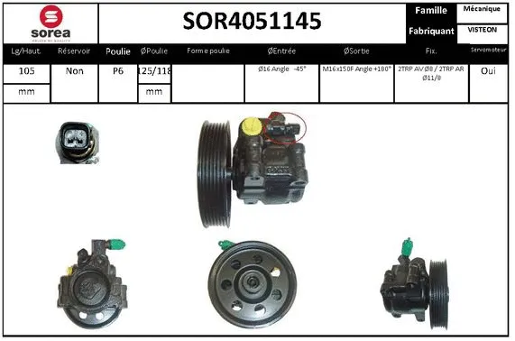 Hydraulic Pump, steering (SOR4051145)