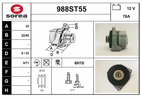 Alternator (988ST55)