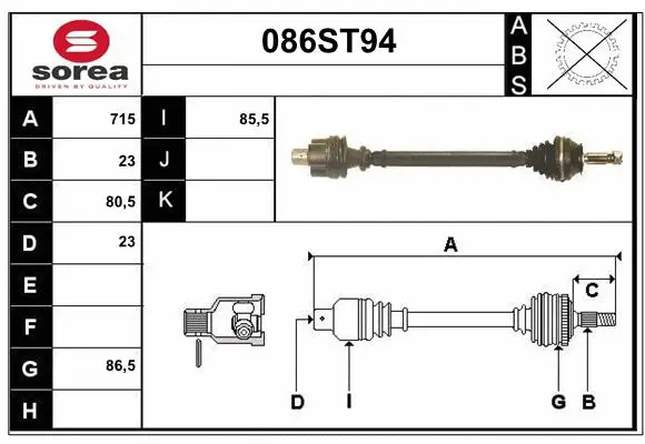 Drive Shaft (086ST94)