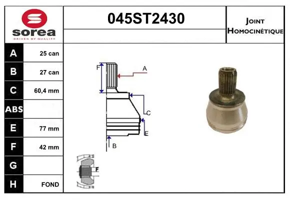Joint Kit, drive shaft (045ST2430)