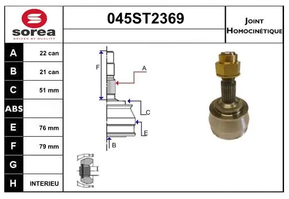 Joint Kit, drive shaft (045ST2369)
