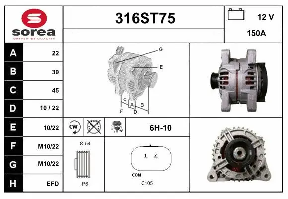 Alternator (316ST75)