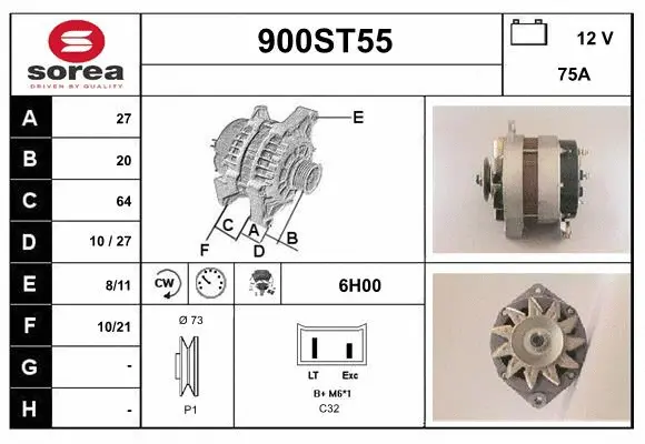 Alternator (900ST55)